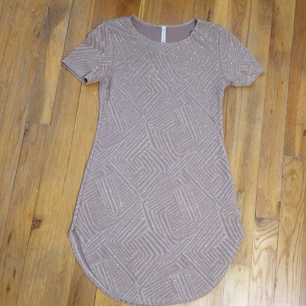 Womens gold sparkle mini dress